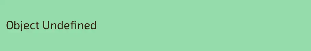 Object Undefined